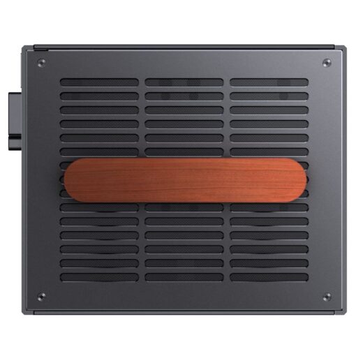 Jonsbo T6 Black iTX Case - Aluminum, Multifunctional Handle, Walnut Panel