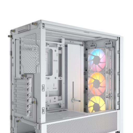 CORSAIR FRAME 4000D RS ARGB White Modular Mid Tower PC Case - Tempered Glass, 3x RS120 ARGB fans