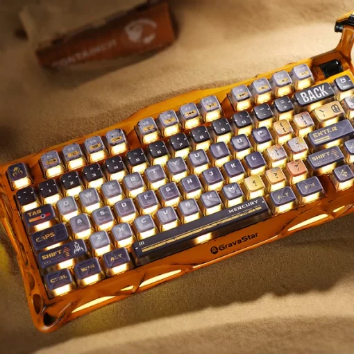 GravaStar Mercury K1 Pro Special Edition - Battle-Worn Yellow Gaming Keyboard
