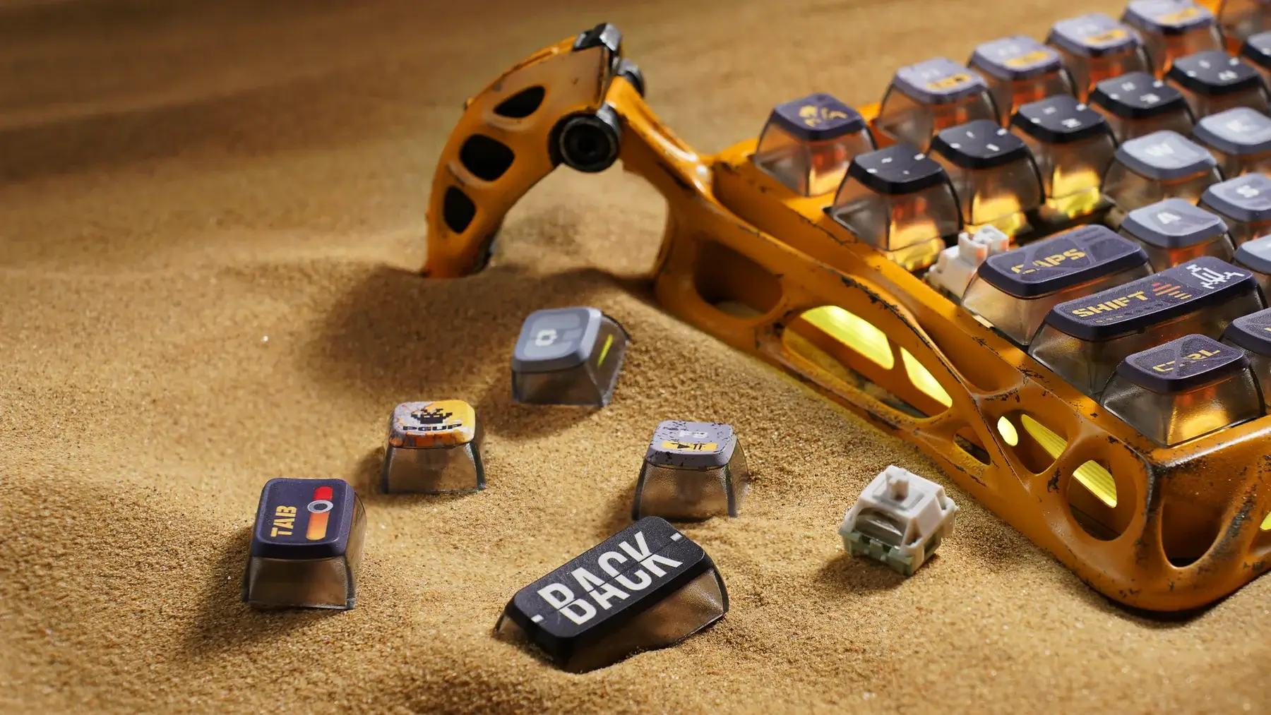gravastar Mercury K1 Pro Battle Worn Yellow lightweight design portable gaming