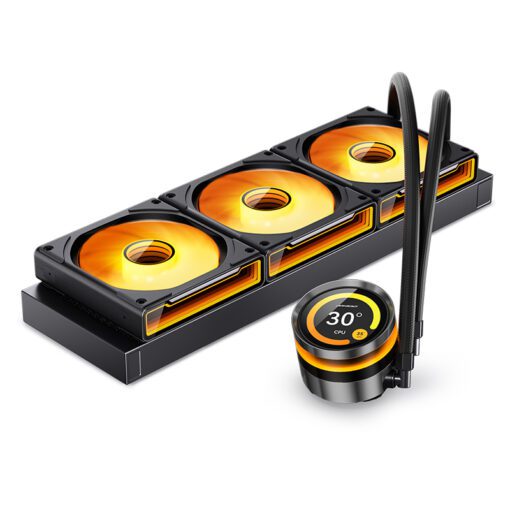 JONSBO TF2-360SC (BI) Black AIO Liquid Cooling - 2.1 inches IPS LCD Screen, 360mm radiator, 3x120mm ARGB Fans