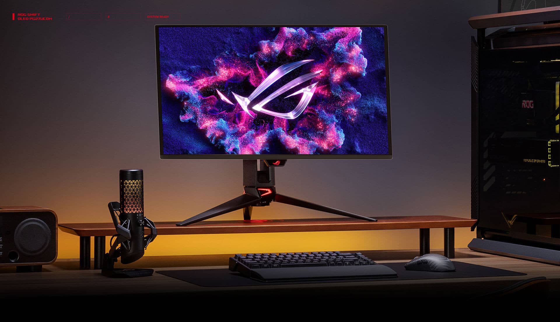 ASUS ROG Swift OLED PG27UCDM Gaming Monitor - 27 inch, 4K UHD (3840 x 2160), QD-OLED panel, 240 Hz, 0.03ms (GTG), G-SYNC Compatible 16 3a1c