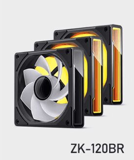 JONSBO ZK-120B Black Fan Case - 3in1, 3x120mm 5V/3Pin ARGB Wire-free, PWM 25 4 4