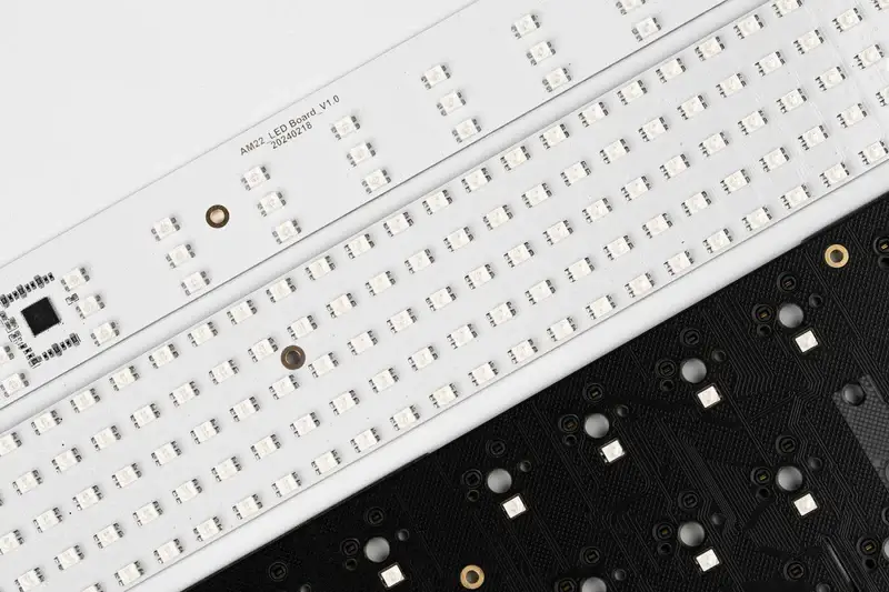 ANGRY MIAO AM Neon 80 Space Silver Base Kit Keyboard - 80%, Leaf Spring Mounting, DIY 389 LEDs 47 9