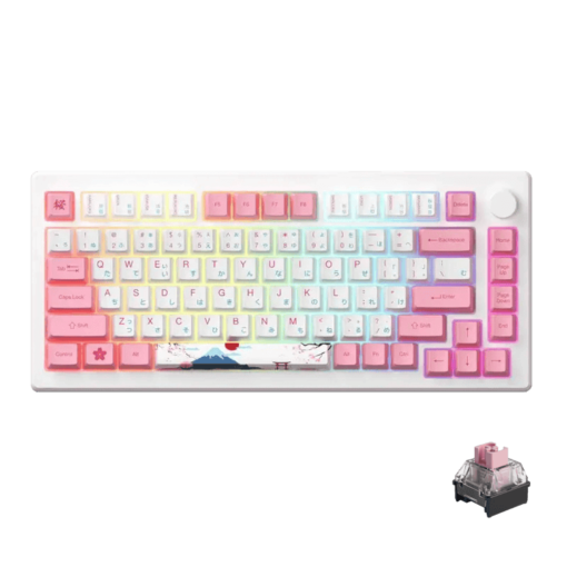 AKKO MOD007B-HE PC Tokyo Sakura Pink Magnetic Switch Keyboard - Hotswap, RGB, USB Type C - Rapid Trigger