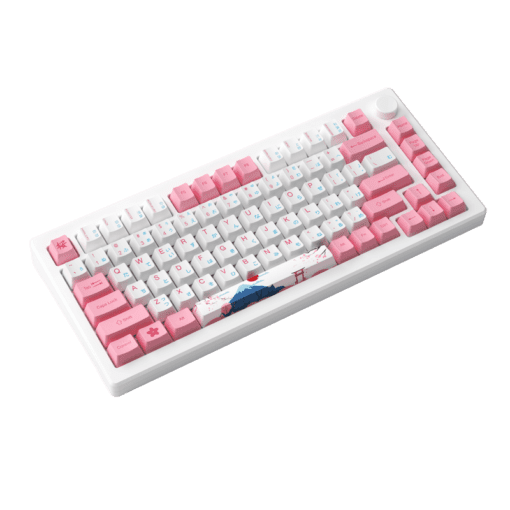 AKKO MOD007B-HE PC Tokyo Sakura Pink Magnetic Switch Keyboard - Hotswap, RGB, USB Type C - Rapid Trigger