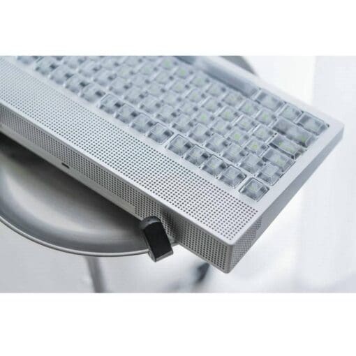 ANGRY MIAO AM Neon 80 Space Silver Base Kit Keyboard - 80%, Leaf Spring Mounting, DIY 389 LEDs