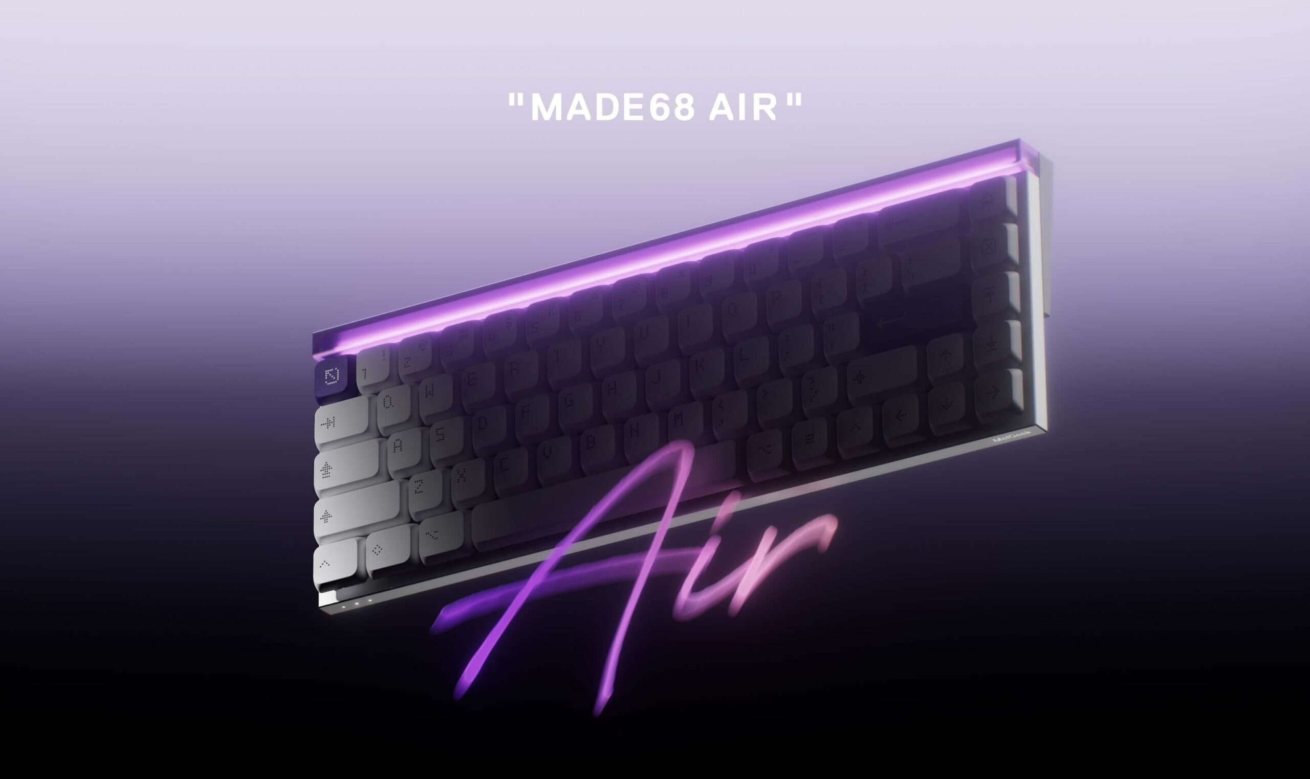 MelGeek MADE68 AIR 8K Purple Keyboard - HE Low-Profile, Rapid Trigger, True 8K Polling Rate, TTC KOM Mini Low-Profile switch 12 MADE68 AIR 8K page 1 scaled