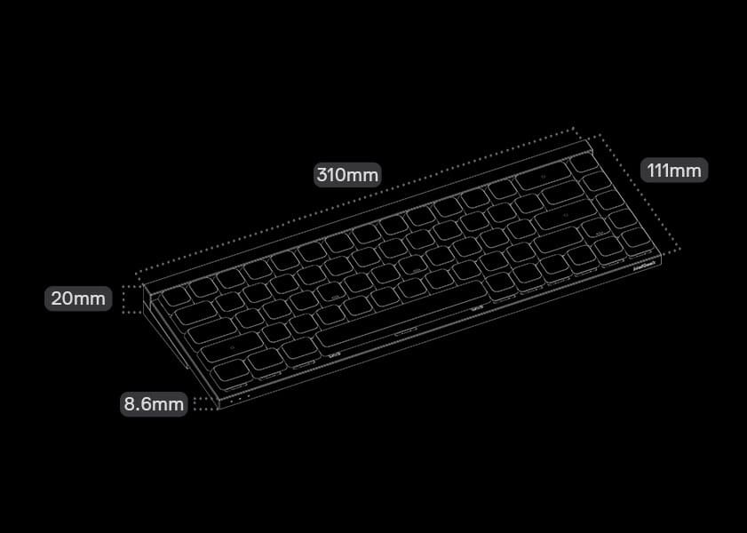 MelGeek MADE68 AIR 8K Purple Keyboard - HE Low-Profile, Rapid Trigger, True 8K Polling Rate, TTC KOM Mini Low-Profile switch 25 MADE68 AIR 8K page 15