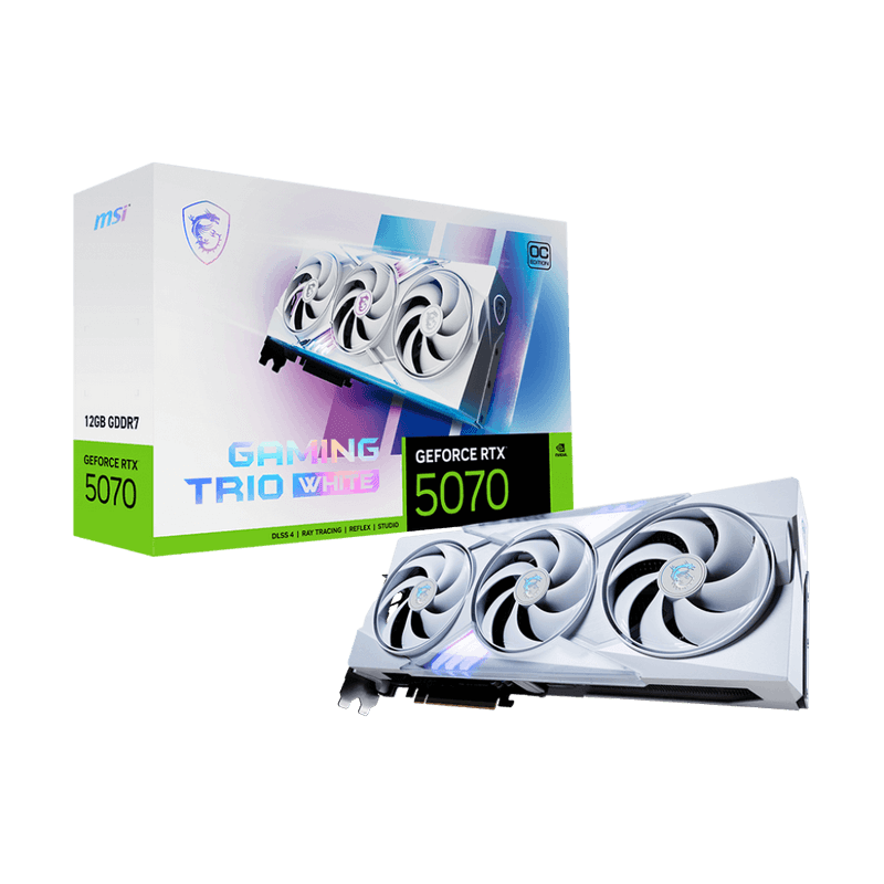 MSI GeForce RTX 5070 12G GAMING TRIO OC WHITE Graphics Card 14 MSI GeForce RTX 5070 12G GAMING TRIO OC WHITE pic 1