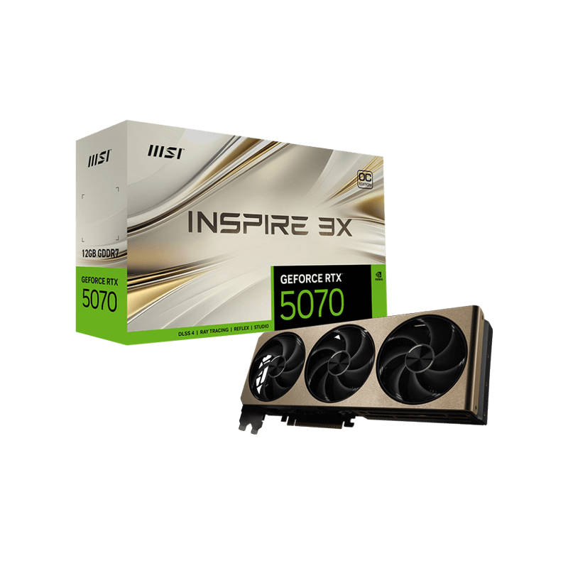 MSI GeForce RTX 5070 12G INSPIRE 3X OC Graphics Card 16 MSI GeForce RTX 5070 12G INSPIRE 3X OC pic 1