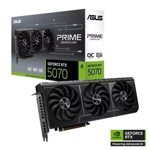 ASUS Prime GeForce RTX 5070 OC Edition 12GB GDDR7 (PRIME-RTX5070-O12G) Graphics Card