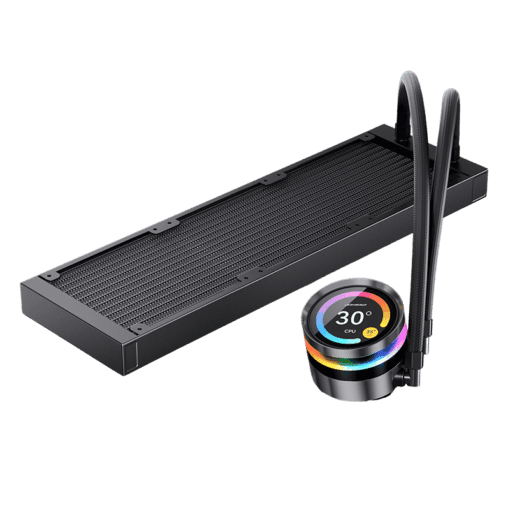 JONSBO TF2-360SC (BN) Black AIO Liquid Cooling - 2.1 inches IPS LCD Screen, 360mm radiator