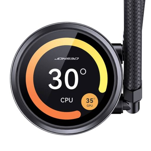 JONSBO TF2-360SC (BI) Black AIO Liquid Cooling - 2.1 inches IPS LCD Screen, 360mm radiator, 3x120mm ARGB Fans