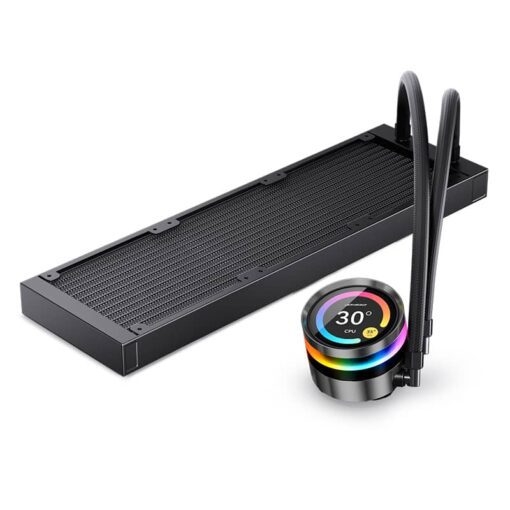 JONSBO TF2-360SC (BN) Black AIO Liquid Cooling - 2.1 inches IPS LCD Screen, 360mm radiator