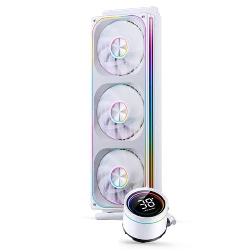 JONSBO TH-360 White AIO Liquid Cooling - 360mm radiator, Single Frame Unit 3x120mm 3Pin ARGB Fans