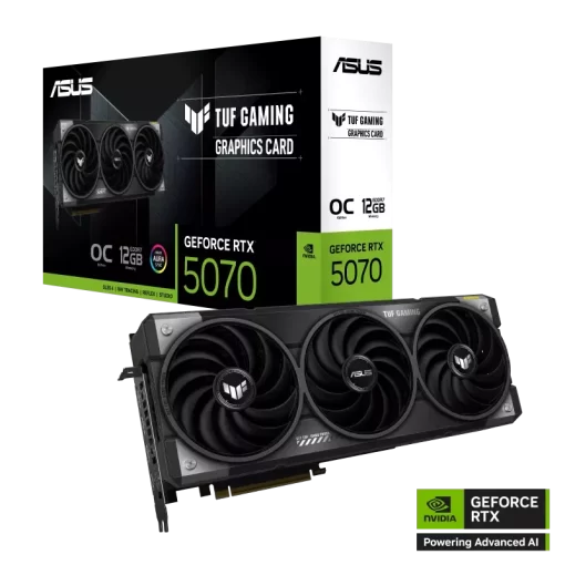 ASUS TUF Gaming GeForce RTX 5070 OC Edition12GB GDDR7 (TUF-RTX5070-O12G-GAMING) Graphics Card