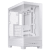 ASUS A31 White ATX Mid-Tower Case - BTF Hidden Connectors, 8° Angled Base, Dual-Sided Tempered Glass