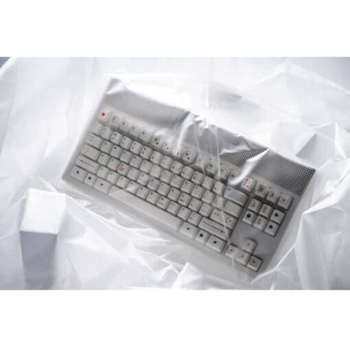 ANGRY MIAO AM Neon 80 Space Silver Base Kit Keyboard - 80%, Leaf Spring Mounting, DIY 389 LEDs