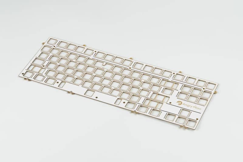 ANGRY MIAO AM Neon 80 Space Silver Base Kit Keyboard - 80%, Leaf Spring Mounting, DIY 389 LEDs 56 neon 80 inside 1