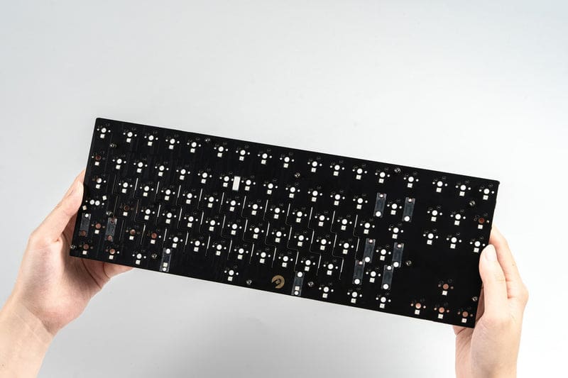 ANGRY MIAO AM Neon 80 Space Silver Base Kit Keyboard - 80%, Leaf Spring Mounting, DIY 389 LEDs 61 neon 80 inside 6