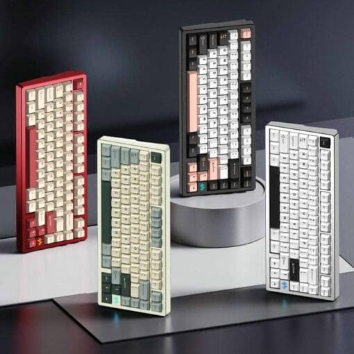 PMO WAVE75 Standard QMK Aluminum Mechanical Keyboard - 75%, 3-mode, PP, Bamboo (HMX), 4000mAh, mirrored weight