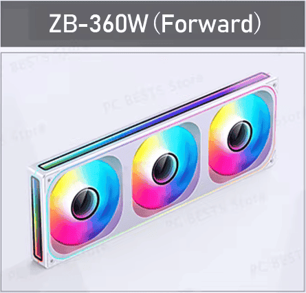 JONSBO ZB-240B Black Fan Case - 2in1, 2x120mm 3Pin ARGB Fans, PWM, 4-Sides Infinity Mirror 19 1 1