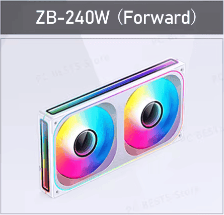 JONSBO ZB-240B Black Fan Case - 2in1, 2x120mm 3Pin ARGB Fans, PWM, 4-Sides Infinity Mirror 21 1 3