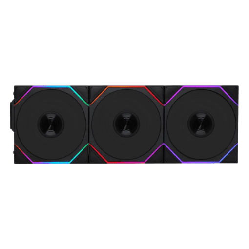 Lian Li UNI FAN TL120 Reverse Blade Wireless Triple Black Fan (12RTL1W3B) - 3x 120mm fans, 2.4 GHz Wireless Signal for RGB & Fan Control