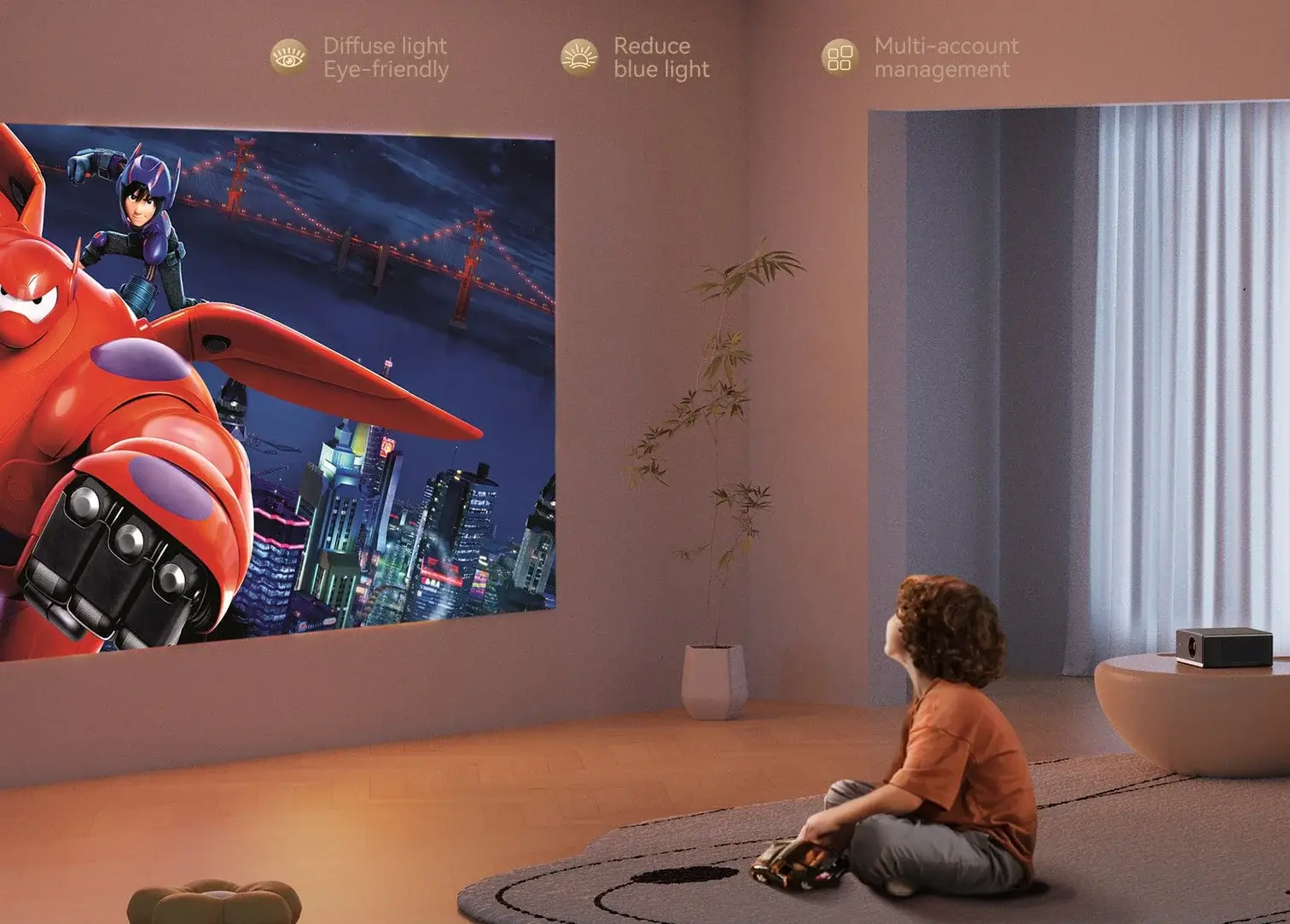 WANBO X5 Pro Projector - LCD 1100 ANSI Lumens, ASA 3.0(AF+KS+ScrnFit+Avoid), 1080P, 2x5W speaker, WiFi & Bluetooth 5.0 29 16