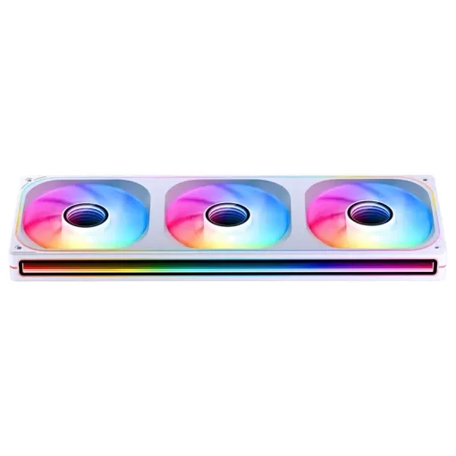 JONSBO ZB-360W White Fan Case - 3in1, 2x120mm 3Pin ARGB Fans, PWM, 4-Sides Infinity Mirror