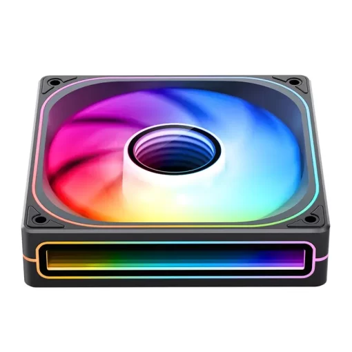 JONSBO ZB-120BR Black Reverse Blade Fan Case - 1x120mm 3Pin ARGB Fans, PWM, 4-Sides Infinity Mirror