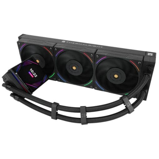 THERMALRIGHT Hyper Vision 360 ARGB Black AIO Liquid CPU Cooler - Black, IPS LCD Screen (480x480 Res), 360mm Radiator, ARGB