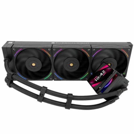 THERMALRIGHT Hyper Vision 360 ARGB Black AIO Liquid CPU Cooler - Black, IPS LCD Screen (480x480 Res), 360mm Radiator, ARGB