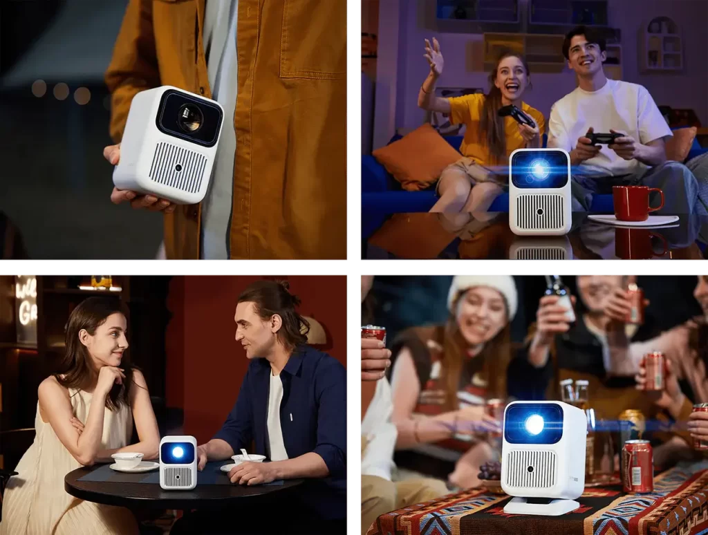 WANBO Dali Projector - LCD 350 ANSI Lumens, PixelPro 5.0 tự động lấy nét, 1080P, 2x5W speaker, WiFi & Bluetooth 5.0 23 8 3