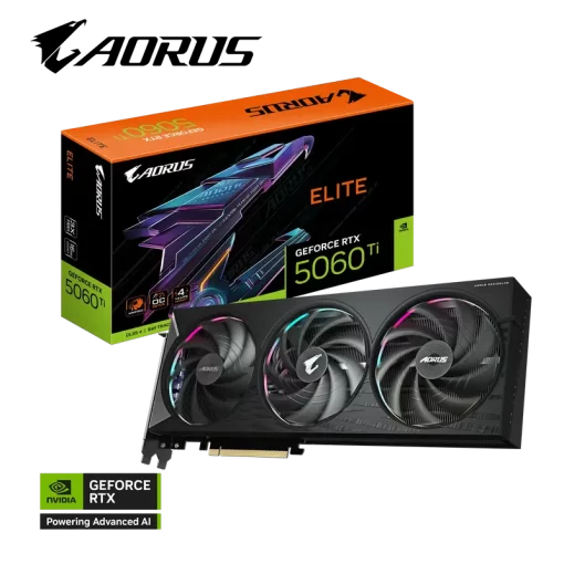 GIGABYTE AORUS GeForce RTX 5060Ti ELITE 16G (GV-N506TAORUS E-16GD) Graphics Card