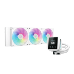 DeepCool MYSTIQUE 360 WH ARGB AIO Liquid CPU Cooler - White, 360mm Radiator, 5th Gen Pump 3400RPM AIO 2.8" 640x480 TFT LCD Screen, Anti-Leak Tech, FD12 ARGB WH Fans