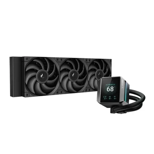 DeepCool MYSTIQUE 360 WH ARGB AIO Liquid CPU Cooler - White, 360mm Radiator, 5th Gen Pump 3400RPM AIO 2.8" 640x480 TFT LCD Screen, Anti-Leak Tech, FD12 ARGB WH Fans