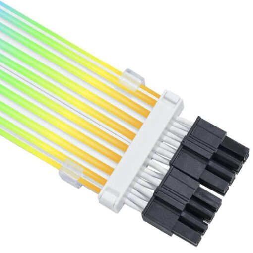 Lian Li Strimer Wireless CPU 2x8-PIN (PW8-1W-CPU) Addressable RGB Power Extension Cable - 260mm, 8 x light guide