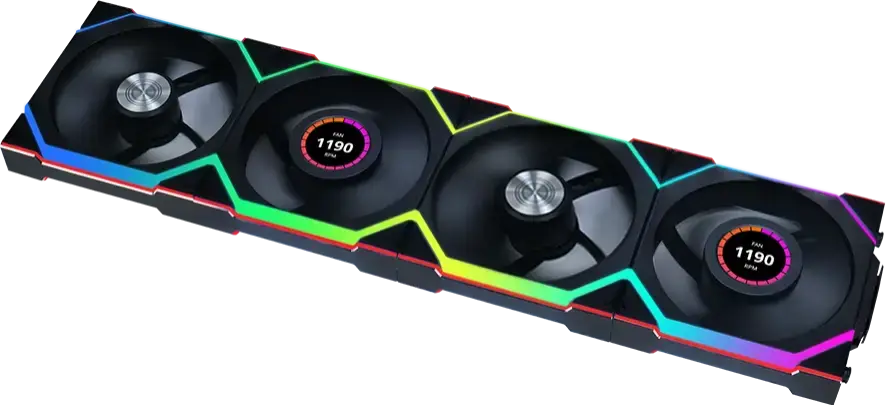 Lian Li UNI FAN SL Wireless LCD 120 Single Black Fan (12SLLCD1W1B) - 1x 120mm fans, 1.6" LCD Display 35 SL Wireless m 012