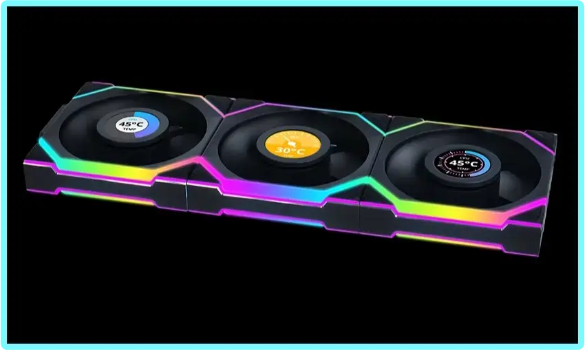 Lian Li UNI FAN SL Wireless LCD 120 Single Black Fan (12SLLCD1W1B) - 1x 120mm fans, 1.6" LCD Display 36 SL Wireless m 013
