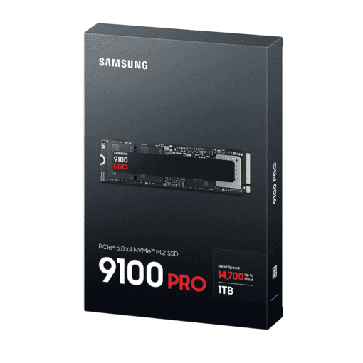 Samsung 9100 Pro 1TB (MZ-VAP1T0BW) SSD - PCIe® 5.0 x4, NVMe™ 2.0 interface, M.2 (2280) form factor, 14700 MB/s read, 13300 MB/s write