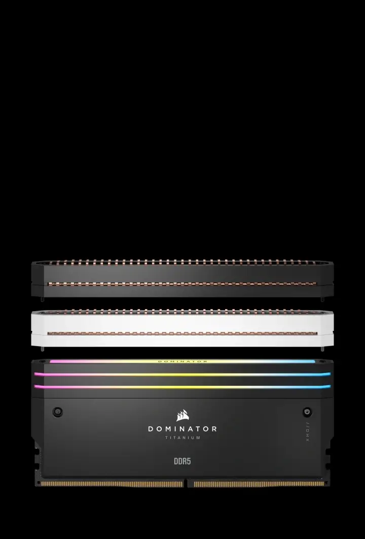 CORSAIR Dominator Titanium RGB 64GB (2x32GB) (AMD Expo) Memory Kit – White, 64GB (2x16GB) 6000MHz CL30 (CMP64GX5M2B6000Z30W) 42 img bg panel04 yourway mobile
