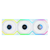 Lian Li UNI FAN SL Wireless LCD 120 Triple White Fan (12SLLCD1W3W) - 3x 120mm fans, 1.6" LCD Display, 2.4 GHz Wireless Signal for RGB & Fan Control