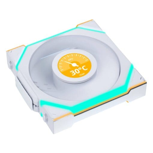 Lian Li UNI FAN SL Wireless LCD 120 Single White Fan (12SLLCD1W1W) - 1x 120mm fans, 1.6" LCD Display