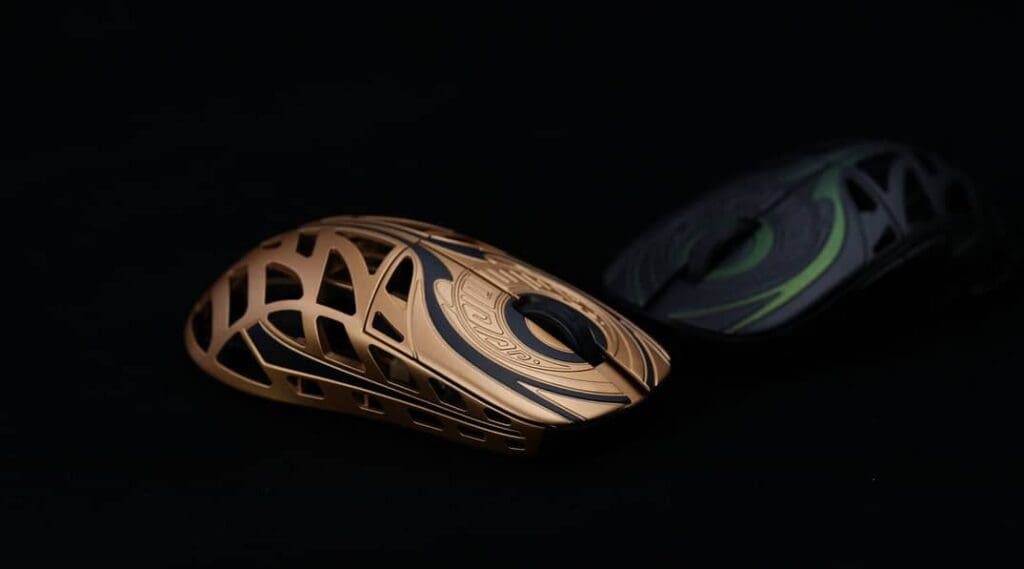 WLmouse Strider Magnesium Wireless Gaming Mouse - 45g, PAW 3950 HS, 8000Hz, Magnesium Alloy + ABS Plastic Bottom 25 strider web