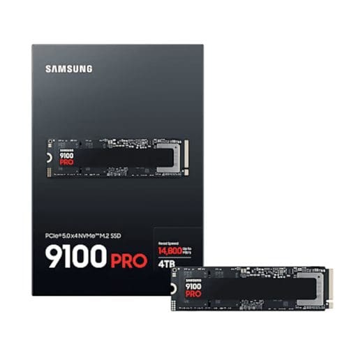 Samsung 9100 Pro 4TB (MZ-VAP4T0BW) SSD - PCIe® 5.0 x4, NVMe™ 2.0 interface, M.2 (2280) form factor, 14800 MB/s read, 13400 MB/s write