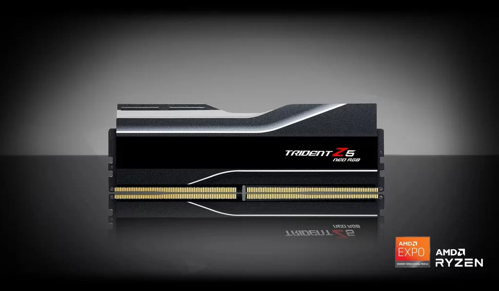 G.Skill Trident Z5 Neo RGB 64GB Memory Kit - Black, 64GB (2x32GB) 6000MHz CL36 DDR5 (F5-6000J3636F32GX2-TZ5NR) 18 01 trident z5 neo rgb main expo