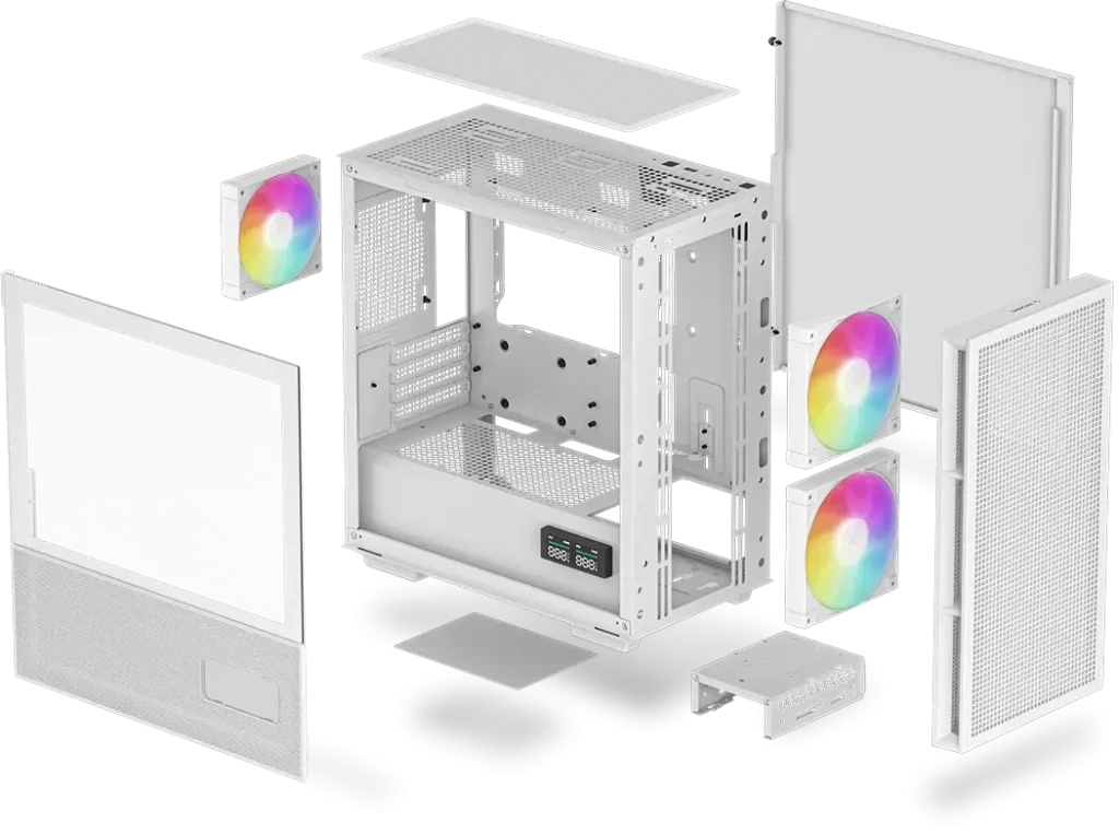 DEEPCOOL CH360 DIGITAL WH - White High Airflow Reimagined M-ATX Case 33 02 01 5