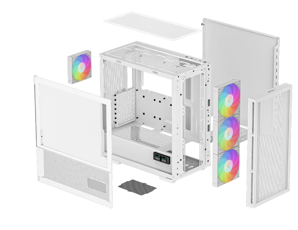 DEEPCOOL CH560 DIGITAL WH - White High Airflow Reimagined E-ATX Case 36 02 01 1